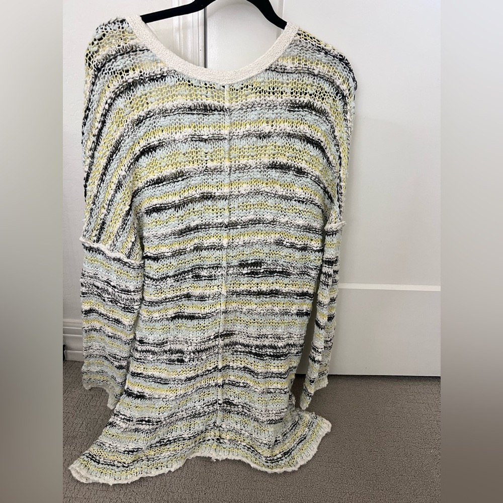 Free People Multicolor Striped V-Neck Sweater - Picture 2 of 4